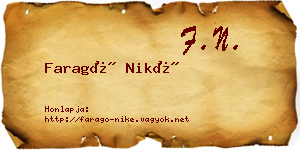 Faragó Niké névjegykártya